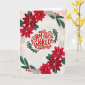 Weihnachtskarte 'Freude der Welt' Karte (Gelbe Blume)