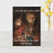 Weihnachtskarte - Freude eines Kindes Karte (Gelbe Blume)