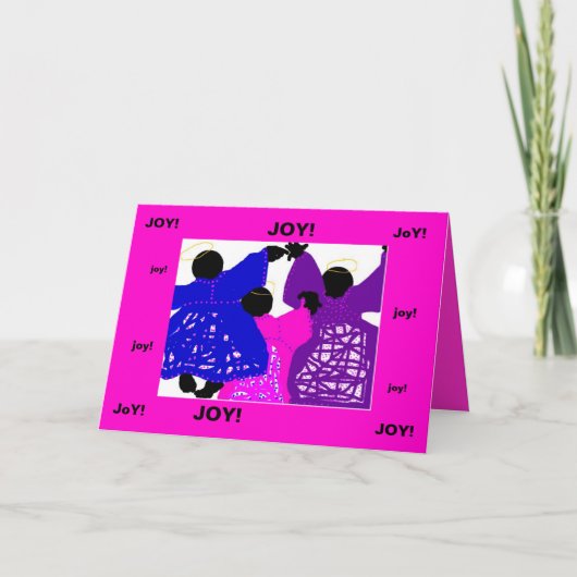 Weihnachtskarte/Freude-Engel Feiertagskarte (Vorderseite)