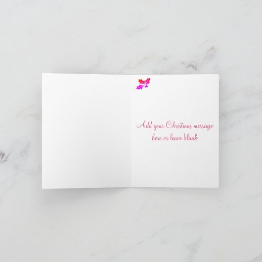 Weihnachtskarte - Freundin, Ehefrau, Frau oder ihr Karte (Innenseite)