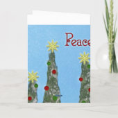 Weihnachtskarte "Frieden" Feiertagskarte (Rückseite)