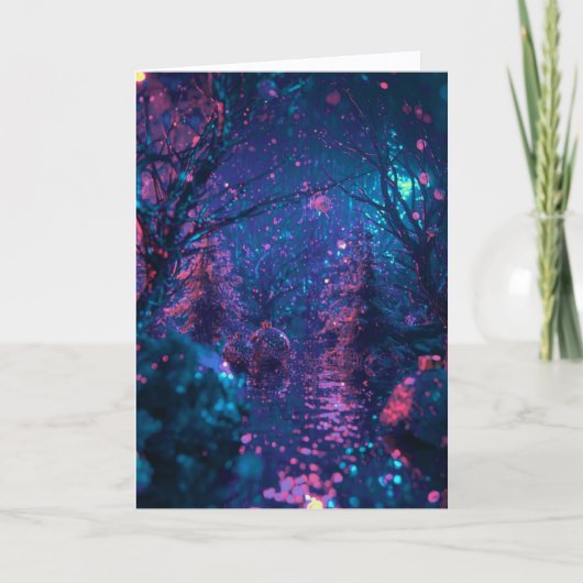 Weihnachtskarte - Frieden und Glück Karte (Vorderseite)