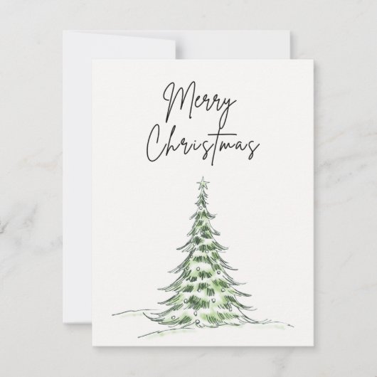 Weihnachtskarte "Frohe Weihnachten" - Baum Feiertagskarte (Vorderseite)