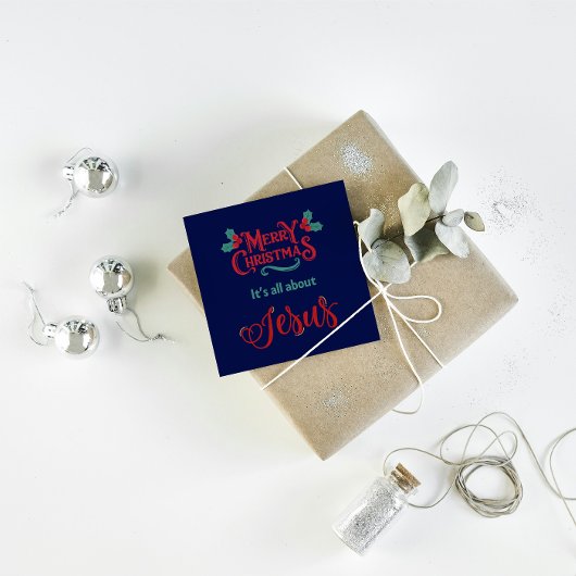 Weihnachtskarte: Frohe Weihnachten handelt von Jes