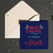 Weihnachtskarte: Frohe Weihnachten handelt von Jes