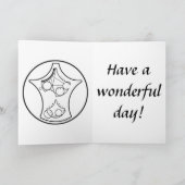 Weihnachtskarte: Frohe Weihnachten mit Bäumen (Innenseite)