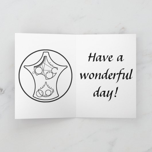 Weihnachtskarte: Frohe Weihnachten mit Bäumen (Innenseite)