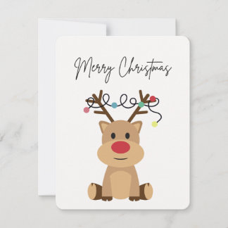 Weihnachtskarte "Frohe Weihnachten" - Rentier Feiertagskarte