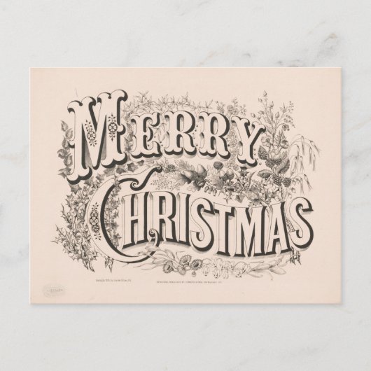 Weihnachtskarte | Frohe Weihnachtsfeier Feiertagspostkarte (Vorderseite)