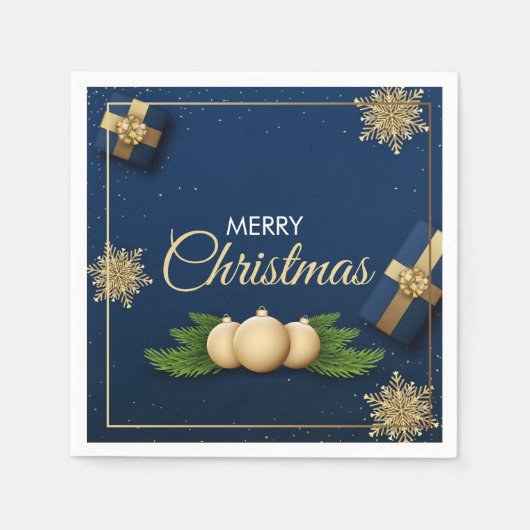 Weihnachtskarte, Frohe Weihnachtskarte Serviette (Vorderseite)