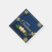 Weihnachtskarte, Frohe Weihnachtskarte Serviette (Ecke)