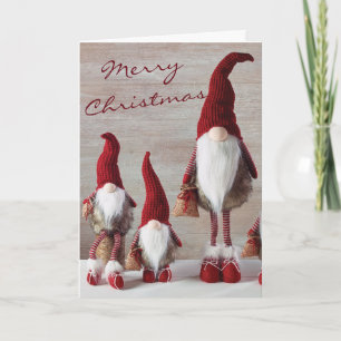 Weihnachtskarte - Fröhliche Weihnachtsgnome Feiertagskarte