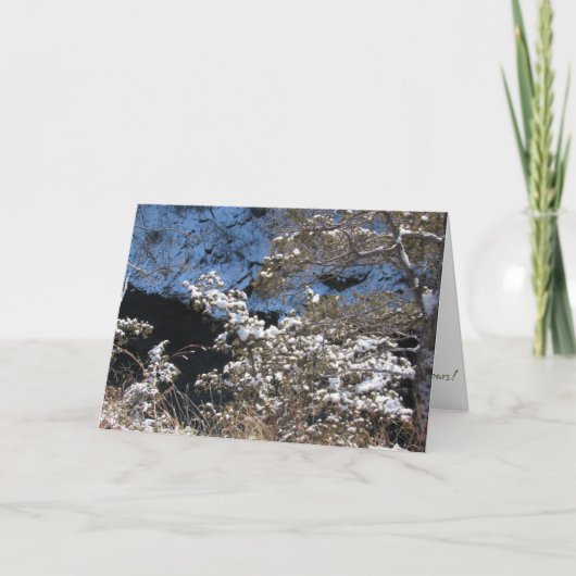 Weihnachtskarte "Frosty Pines" Karte (Vorderseite)