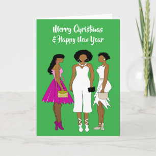 Weihnachtskarte für Afroamerikaner Dankeskarte