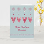 Weihnachtskarte für ältere Tochter mit Herz Karte (Gelbe Blume)