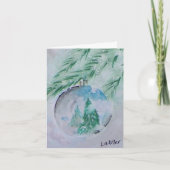 Weihnachtskarte für Aquarellen Dankeskarte (Vorderseite)