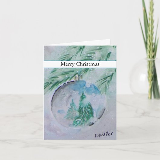 Weihnachtskarte für Aquarellen Dankeskarte (Vorderseite)