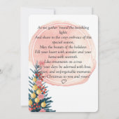 Weihnachtskarte für Aquarellen Save The Date (Rückseite)