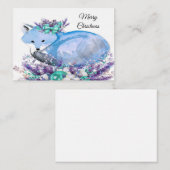 Weihnachtskarte für Aquarellfuchs Mitteilungskarte (Vorne/Hinten)