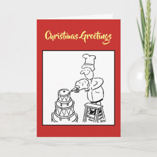 Weihnachtskarte für Bäcker oder Kuchen Maker Feiertagskarte