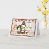 Weihnachtskarte für Beauty Shop Karte (Gelbe Blume)