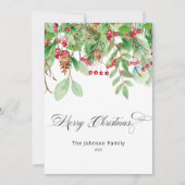 Weihnachtskarte für Beries und Grüne Einladung (Vorderseite)