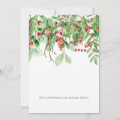 Weihnachtskarte für Beries und Grüne Einladung (Rückseite)