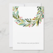 Weihnachtskarte für Berries und Grünkraut Einladung (Rückseite)