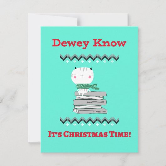 Weihnachtskarte für Bibliothekare Feiertagskarte (Vorderseite)