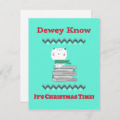 Weihnachtskarte für Bibliothekare Feiertagskarte (Vorne/Hinten)