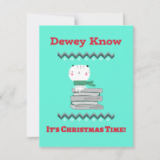 Weihnachtskarte für Bibliothekare Feiertagskarte