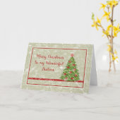 Weihnachtskarte für Bruder mit Baum und Schnee Karte (Gelbe Blume)