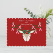 Weihnachtskarte für Brustkrebs Feiertagskarte (Stehend Vorderseite)