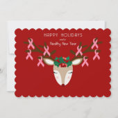 Weihnachtskarte für Brustkrebs Feiertagskarte (Vorderseite)