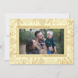 Weihnachtskarte für Creme und Gold Folies Feiertagskarte