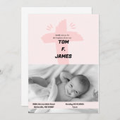 Weihnachtskarte für das Baby Einladung (Vorne/Hinten)