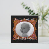 Weihnachtskarte für das Baby Foto Einladung (Stehend Vorderseite)