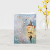 Weihnachtskarte für das Leuchtfeuer | Gemütlicher Karte (Gelbe Blume)