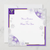 Weihnachtskarte für das lila Soul Feiertagskarte (Rückseite)