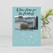 Weihnachtskarte für das neue Zuhause Feiertagskarte (Stehend Vorderseite)