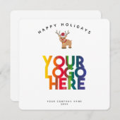 Weihnachtskarte für das Niedliche Reindee-Business (Vorne/Hinten)