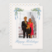 Weihnachtskarte für das personalisierte Foto Feiertagskarte (Vorne/Hinten)