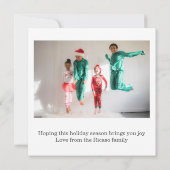 Weihnachtskarte für das personalisierte Foto Mitteilungskarte (Rückseite)
