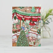 Weihnachtskarte für das Schneedorf Feiertagskarte (Stehend Vorderseite)