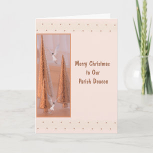 Weihnachtskarte für Deacon Gold mit Engeln Feiertagskarte