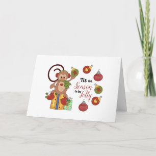 Weihnachtskarte für den Affen Karte