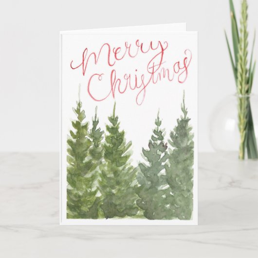 Weihnachtskarte für den Aquarell Dankeskarte (Vorderseite)