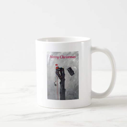 Weihnachtskarte für den arabischen Baumchirurgen Kaffeetasse (Rechts)