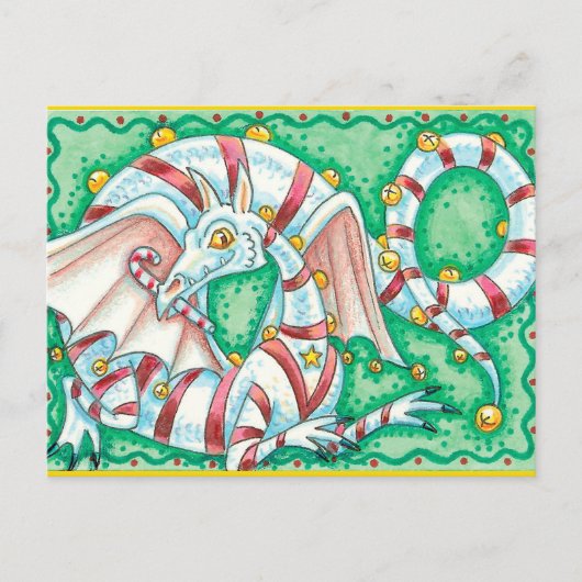 Weihnachtskarte für den Drachen Feiertagspostkarte (Vorderseite)