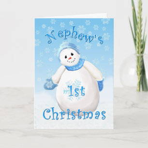 Weihnachtskarte für den ersten Weihnachten des Nef